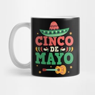 Cinco De Mayo Mexican Hat Sombrero Guitar Mug